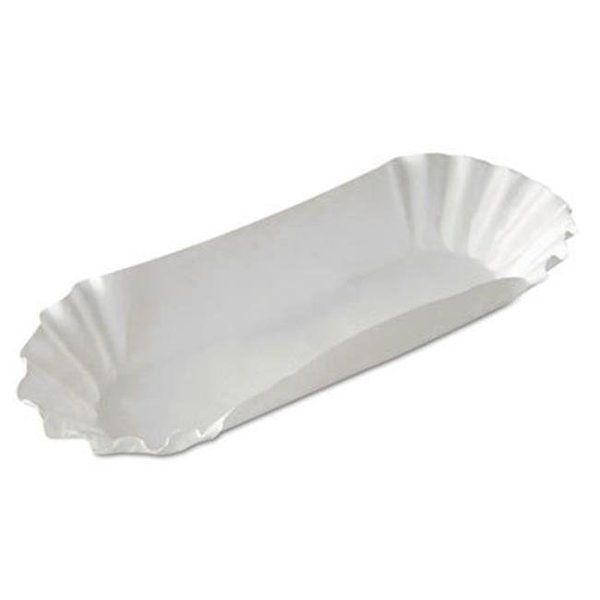 Dixie Food Service Dixie Food Service DXEHD8050 Medium Weight Fluted Hot Dog Paper Trays; White - 8 in. - 250 Per Pack & 12 Pack Per Carton HD8050